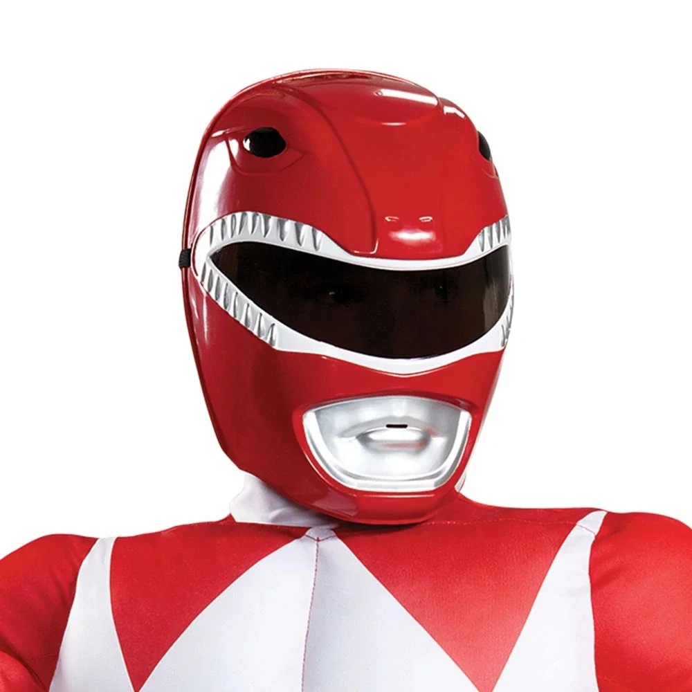 Power Rangers Red Ranger Muscle Costume Boys Size S (6/7) Disguise 2 Piece Set